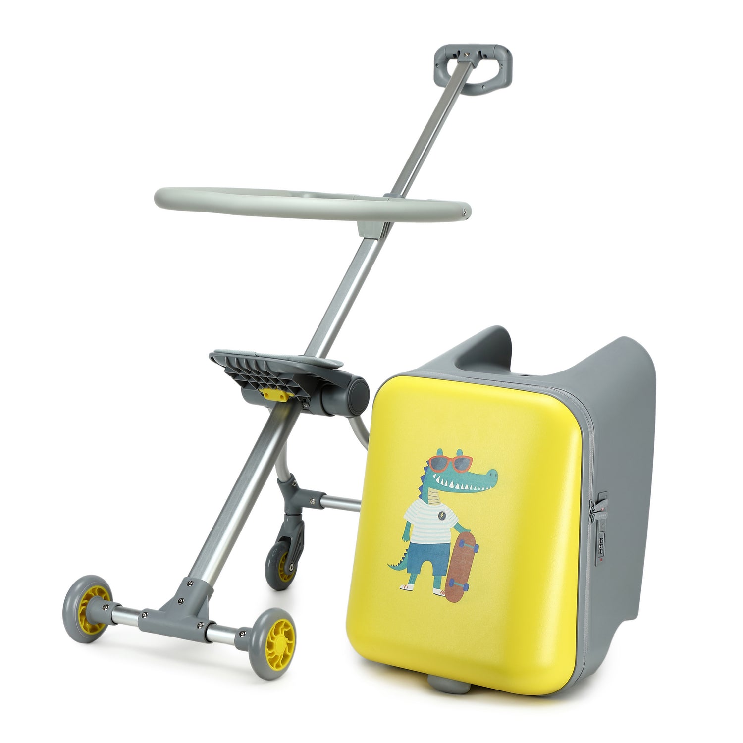 GREENWICH suitcase with child seat CROCODILE