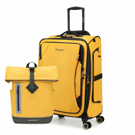 Pack valigia extensible 65cm VANCOUVER + zaino impermeabile FABER