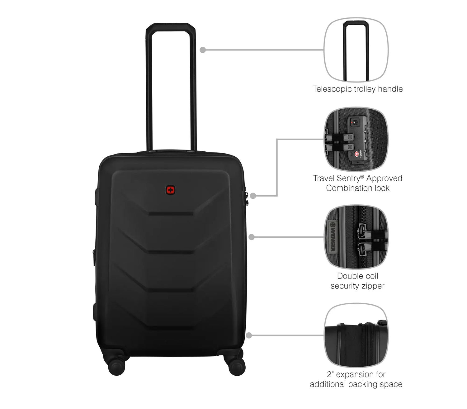 WENGER Maleta Mediana PRYMO Extensible 65cm