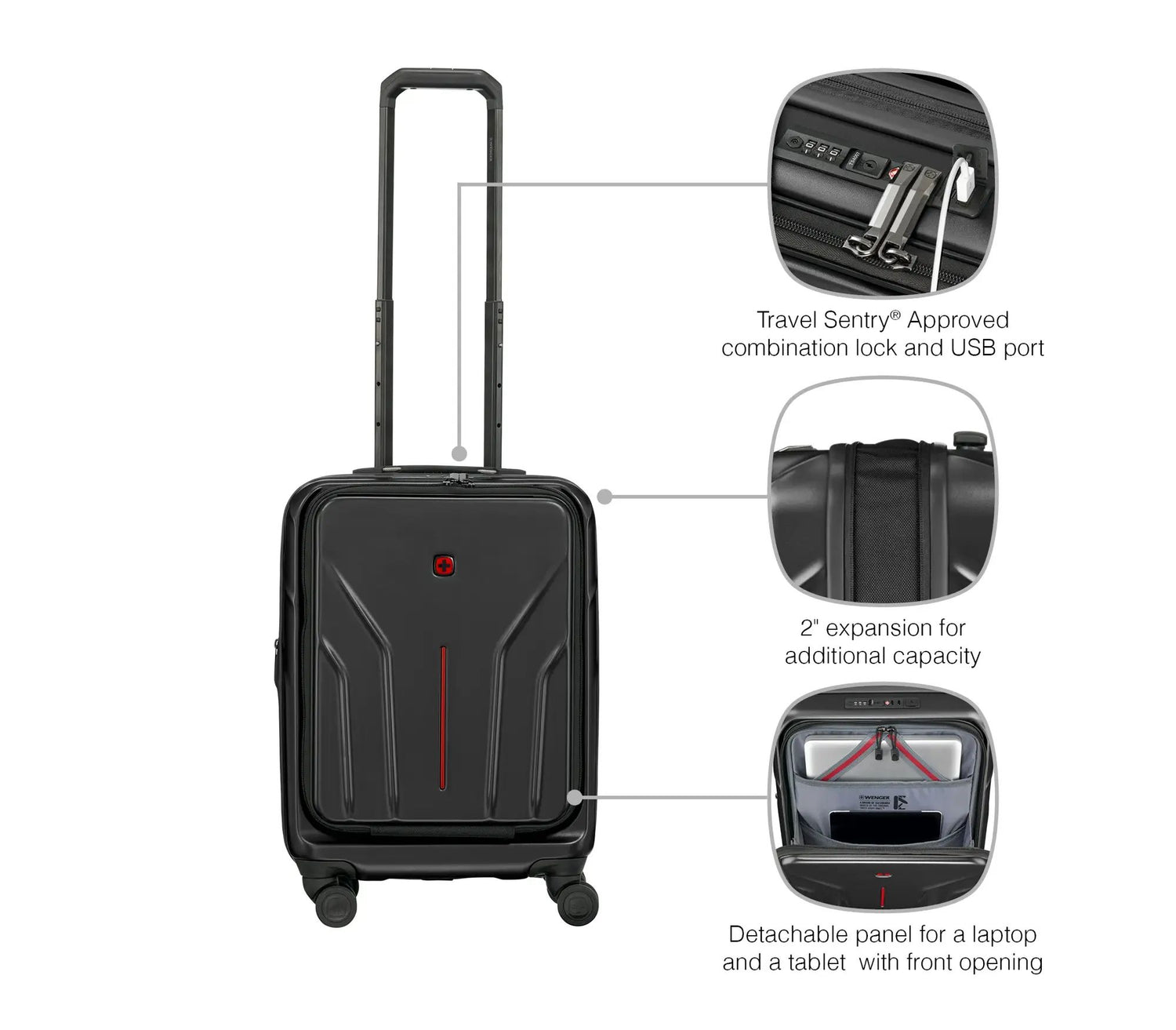 WENGER Cabinekoffer Extensible Ampix met Bolisllo tot PC 54 cm