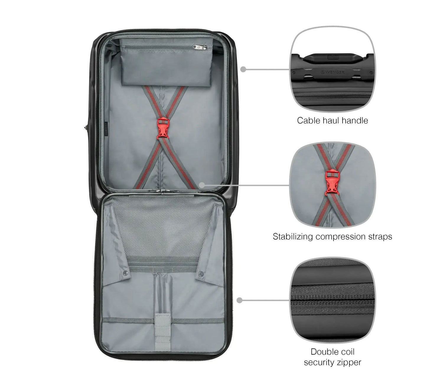 WENGER Cabinekoffer Extensible Ampix met Bolisllo tot PC 54 cm