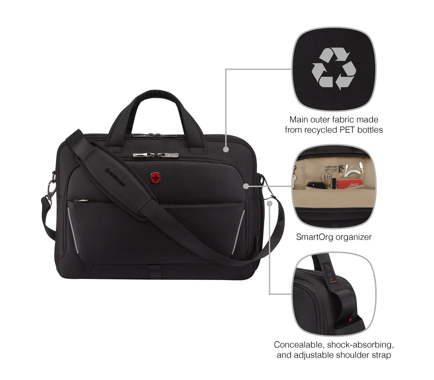 WENGER METEOR Maletín 16"–17"