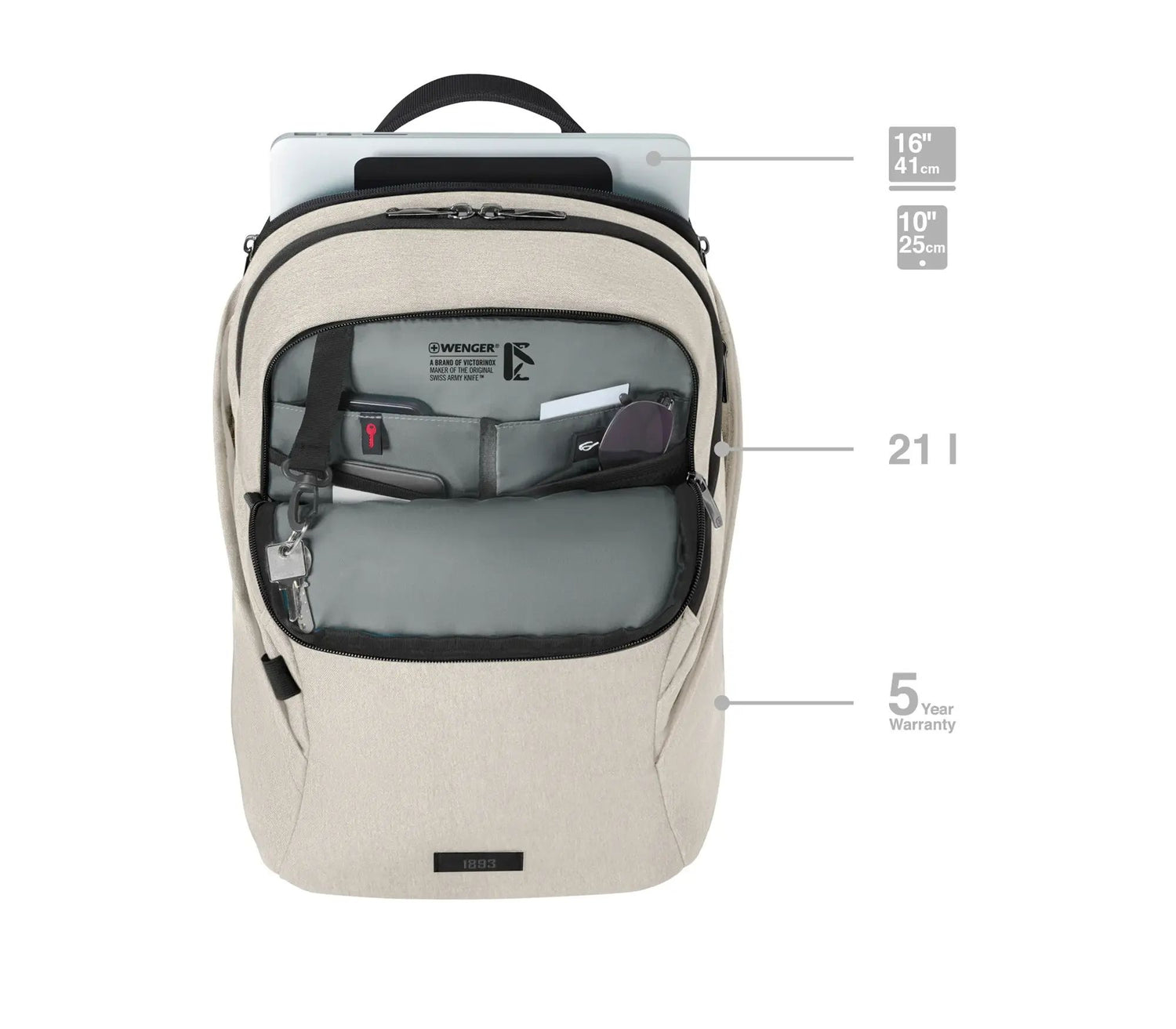 WENGER MX LIGHT Mochila para portátil de 16" con bolsillo para Tablet - Sand