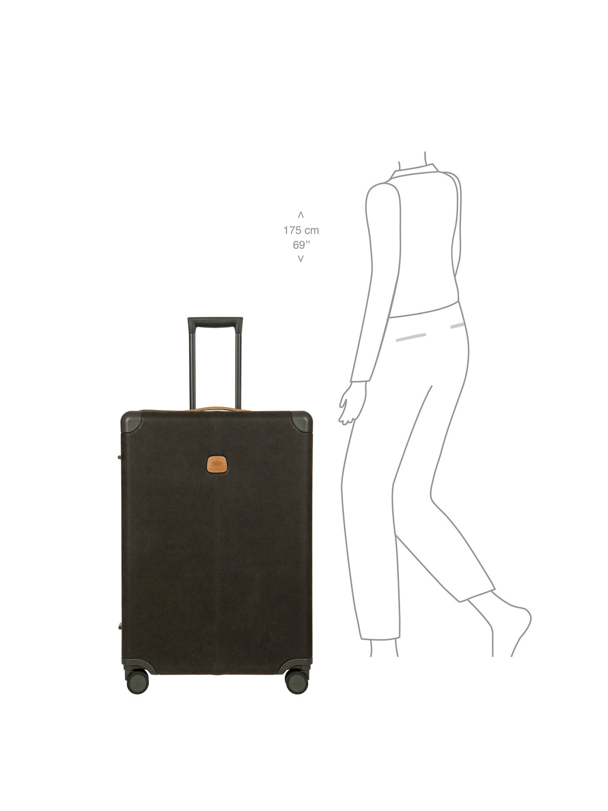Bric's LIFE GRANDE VALISE HYBRIDE EXTENSIBLE 78CM VERT OLIVE