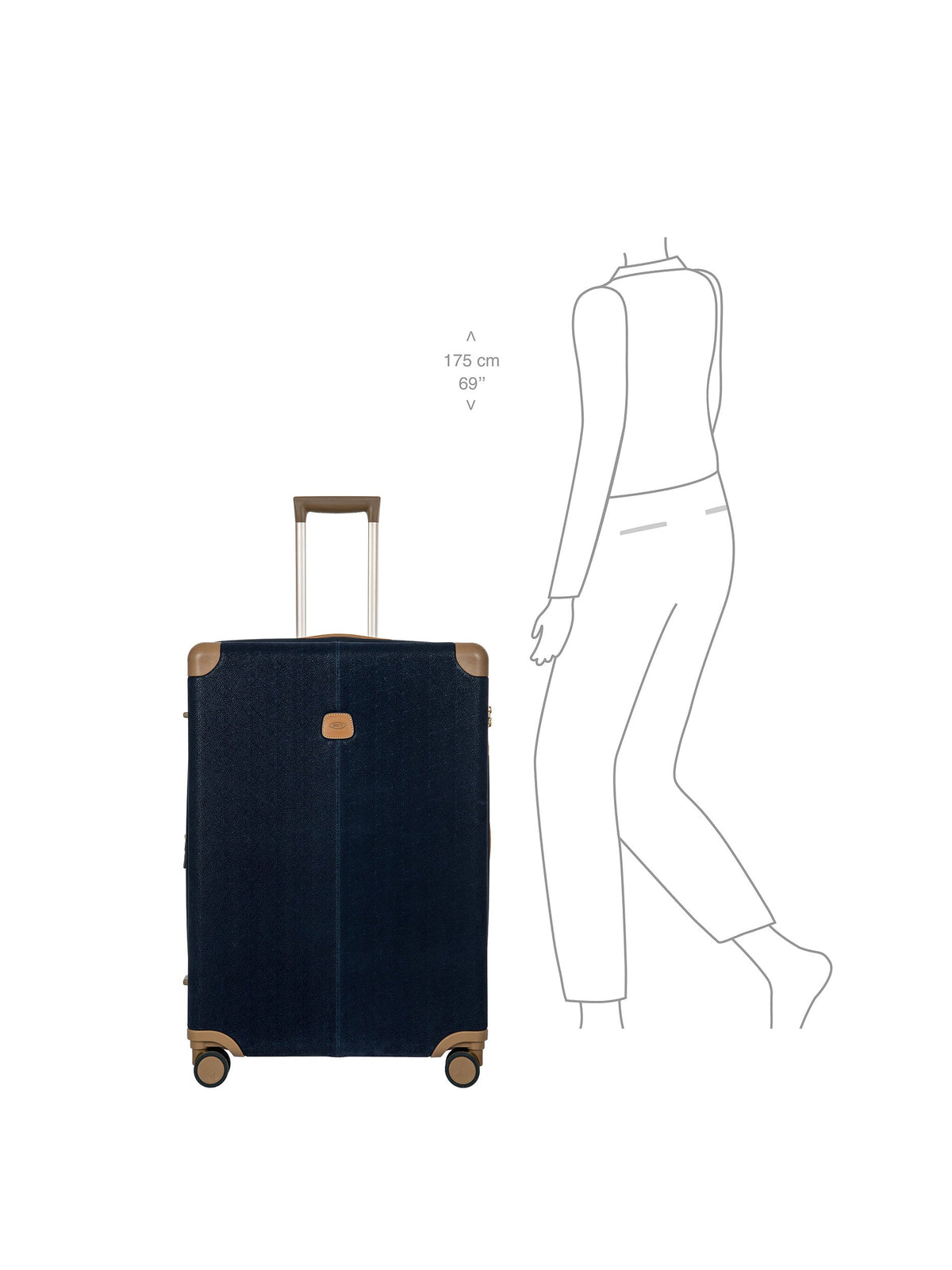 Bric's LIFE GRANDE VALISE HYBRIDE EXTENSIBLE 78CM BLEU