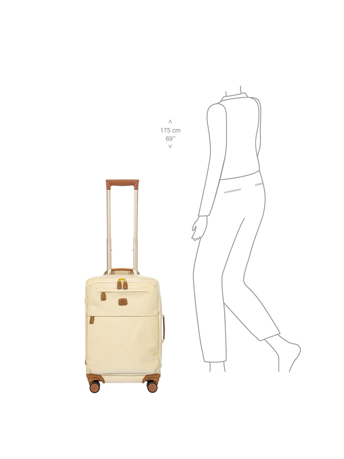 Bric VOLTERRA TRAMA Walizka kabinowa 55CM BRĄZOWY