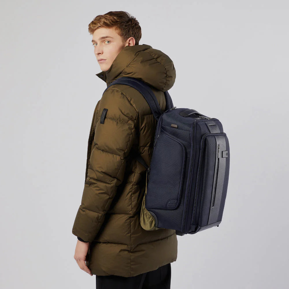 PIQUADRO Mochila de viaje Brief con ruedas para portátil 15,6"