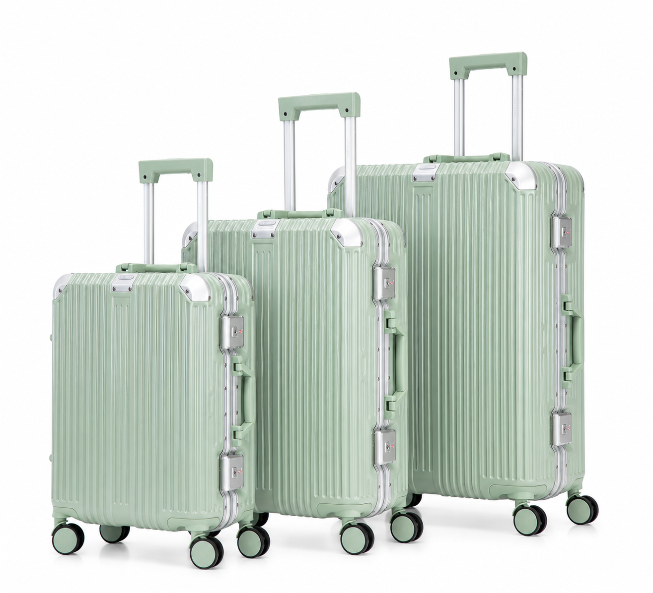 GREENWICH Set ALUMIINI Matkalaukkuja FRAME 55cm/69cm/78cm DOHA