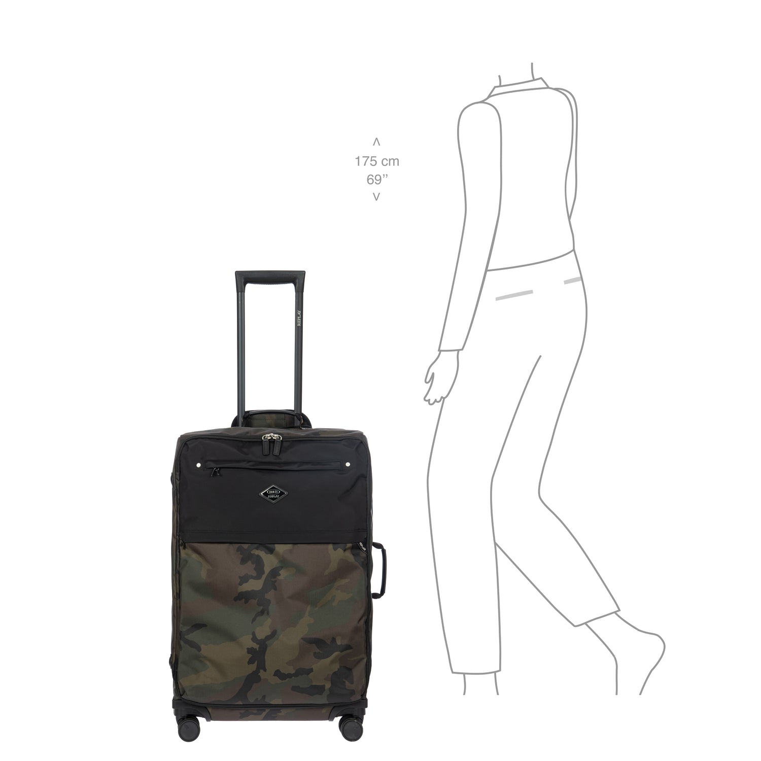 BRIC´S LARGE REPLAY SUITCASE IN RECYCLED MATERIAL