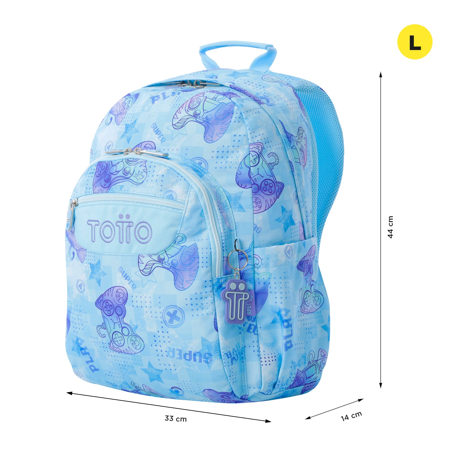 TOTTO Mochila escolar adaptable a carro Polar 1FY- Acuareles
