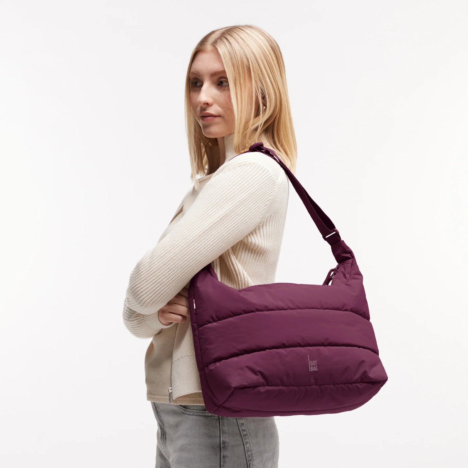 GOT BAG PUFFER SQUARE BAG LARGE MONOCHROME