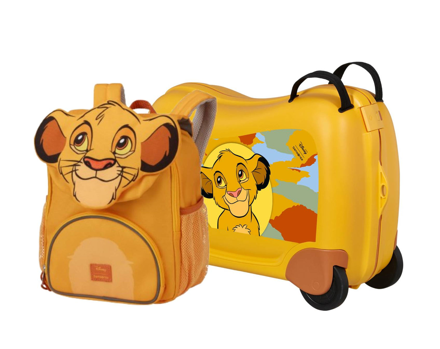 SAMSONITE SAMMIES DISNEY rygsæk til børn + DREAM2GO SIMBA ride-on