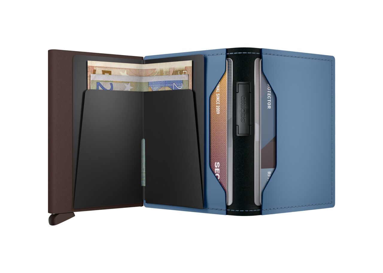 SECRID BANDWALLET MATTE STEEL BLUE - BROWN