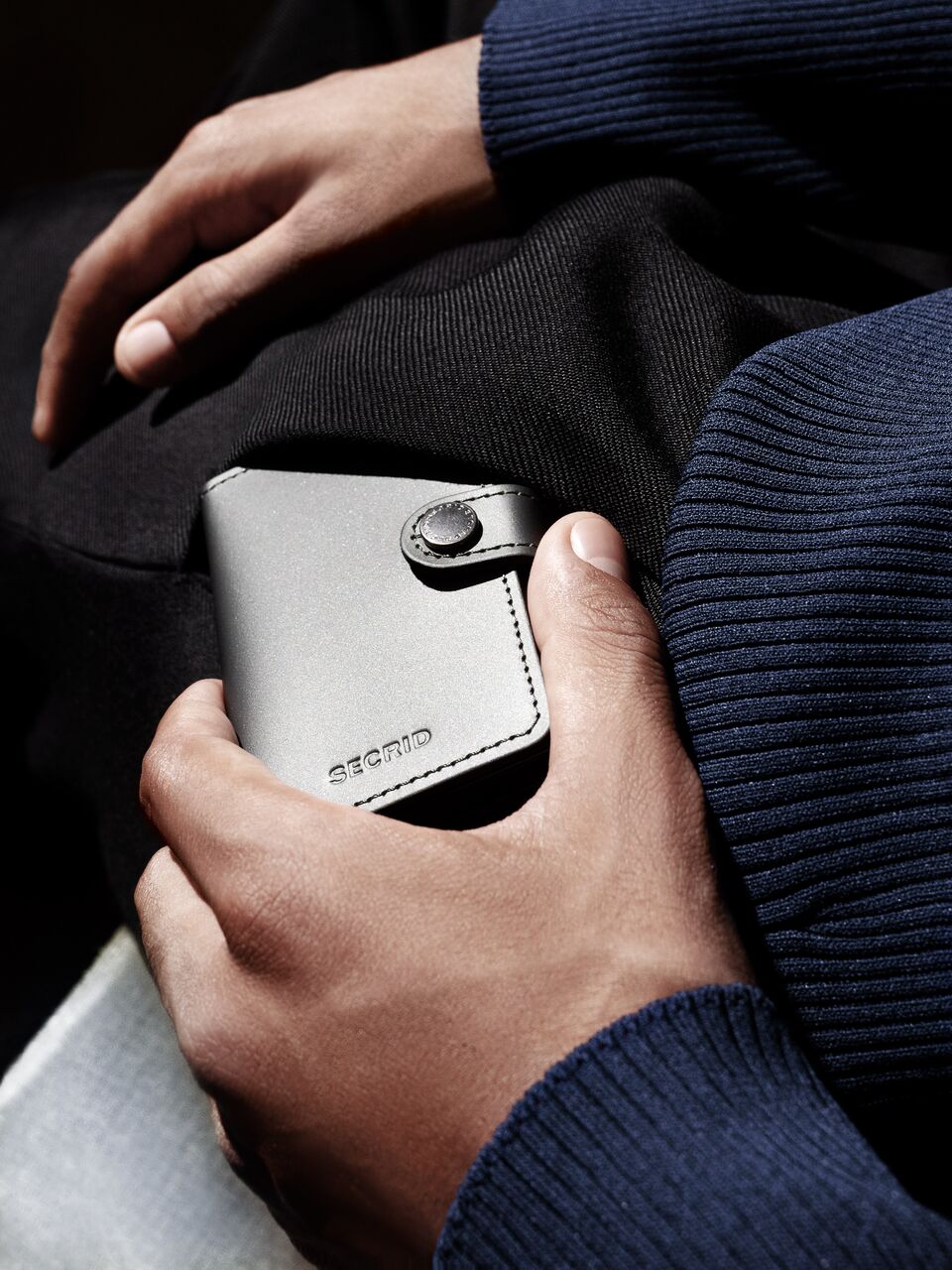 MINIPORTAFOGLIO SECRID ACCIAIO SATINATO OPACO