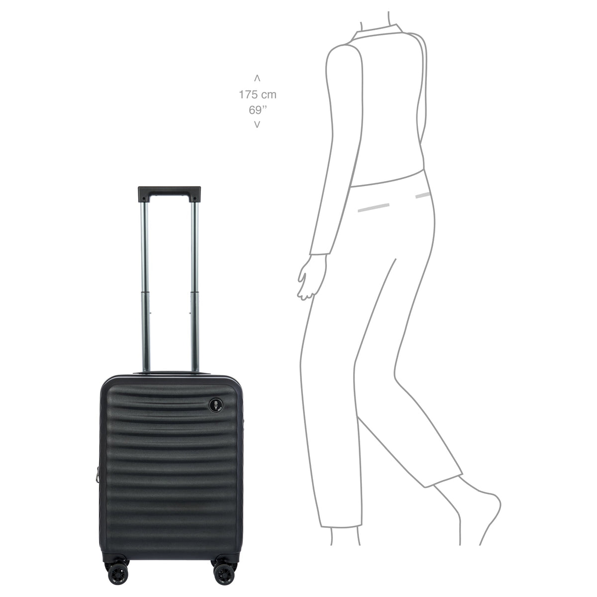 NAUSICAA de Bric Valise cabine EXTENSIBLE 55CM BLACK