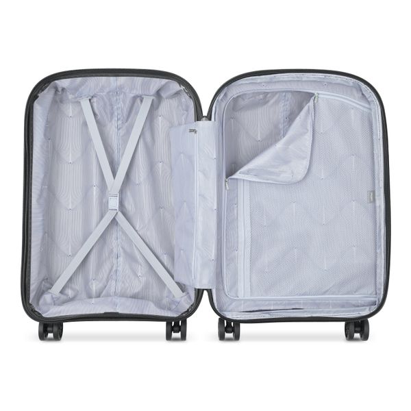 DELSEY BELMONT + Valise cabine EXTENSIBLE 4 ROUES DOUBLES 55CM