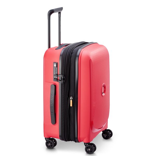 DELSEY BELMONT + Valise cabine EXTENSIBLE 4 ROUES DOUBLES 55CM