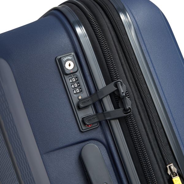 DELSEY BELMONT + Valise cabine EXTENSIBLE 4 ROUES DOUBLES 55CM