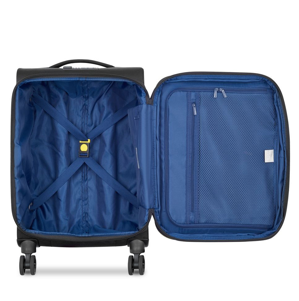 DELSEY BROCHANT 3 Cabin suitcase EXPANDABLE 4 DOUBLE WHEELS 55CM