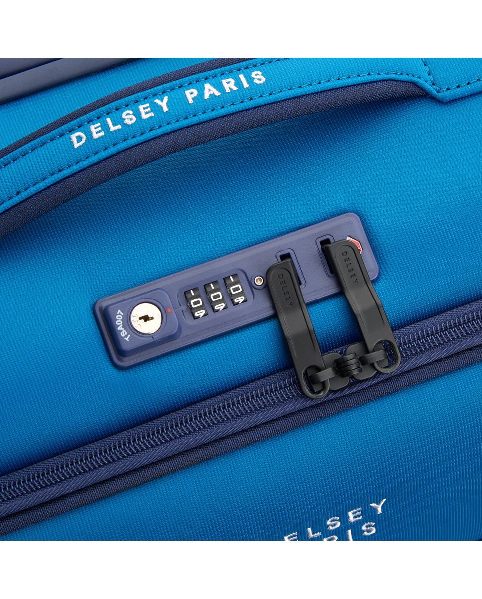 DELSEY BROCHANT 3 Cabinekoffer SLIM UITBREIDBAAR 4 DUBBELE WIELEN 55CM