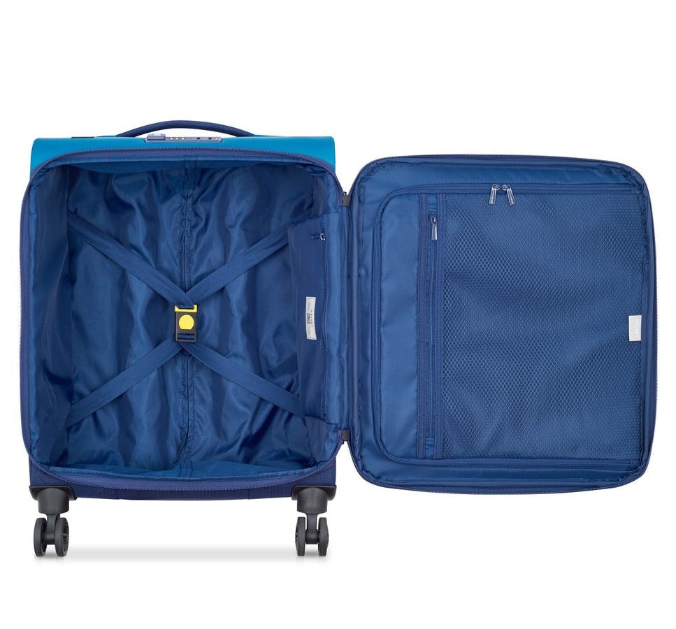 DELSEY BROCHANT 3 Cabinekoffer SLIM UITBREIDBAAR 4 DUBBELE WIELEN 55CM