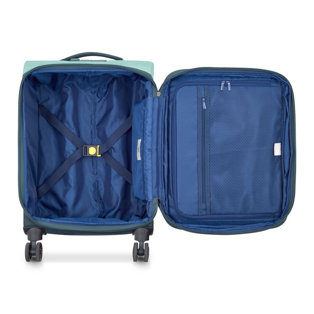 DELSEY BROCHANT 3 Cabin suitcase EXPANDABLE 4 DOUBLE WHEELS 55CM