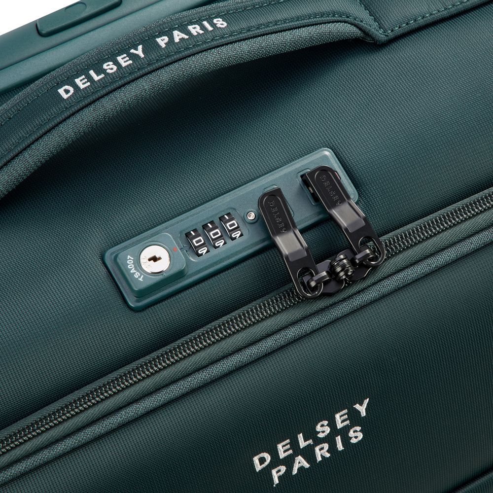 DELSEY BROCHANT 3 Cabinekoffer SLIM UITBREIDBAAR 4 DUBBELE WIELEN 55CM