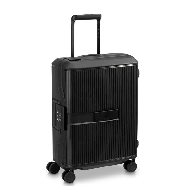 DELSEY COLOR BLOCK HARD SUITCASE SLIM 4 DOUBLE WHEELS 55CM