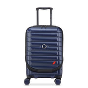 DELSEY AF OMBRE. TROLLEY CABINE EXTENSIBLE BUSINESS DUR 4 ROUES DOUBLES 55CM