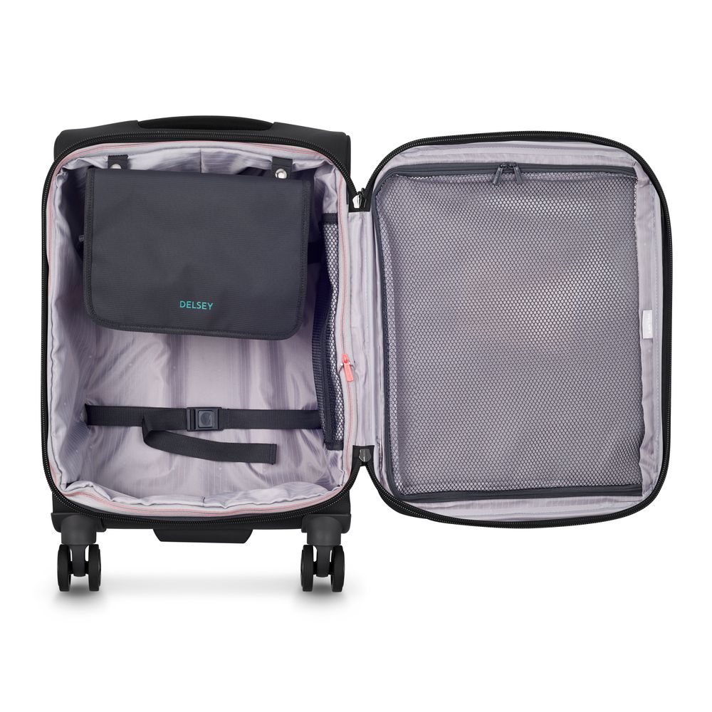 DELSEY HÉLIUM DLX. TROLLEY CABINE EXTENSIBLE 4 ROUES DOUBLES 55CM