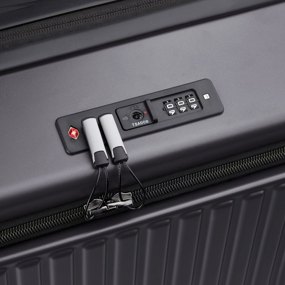 DELSEY SECURITIME. EXPANDABLE SUITCASE 4 DOUBLE WHEELS 65CM