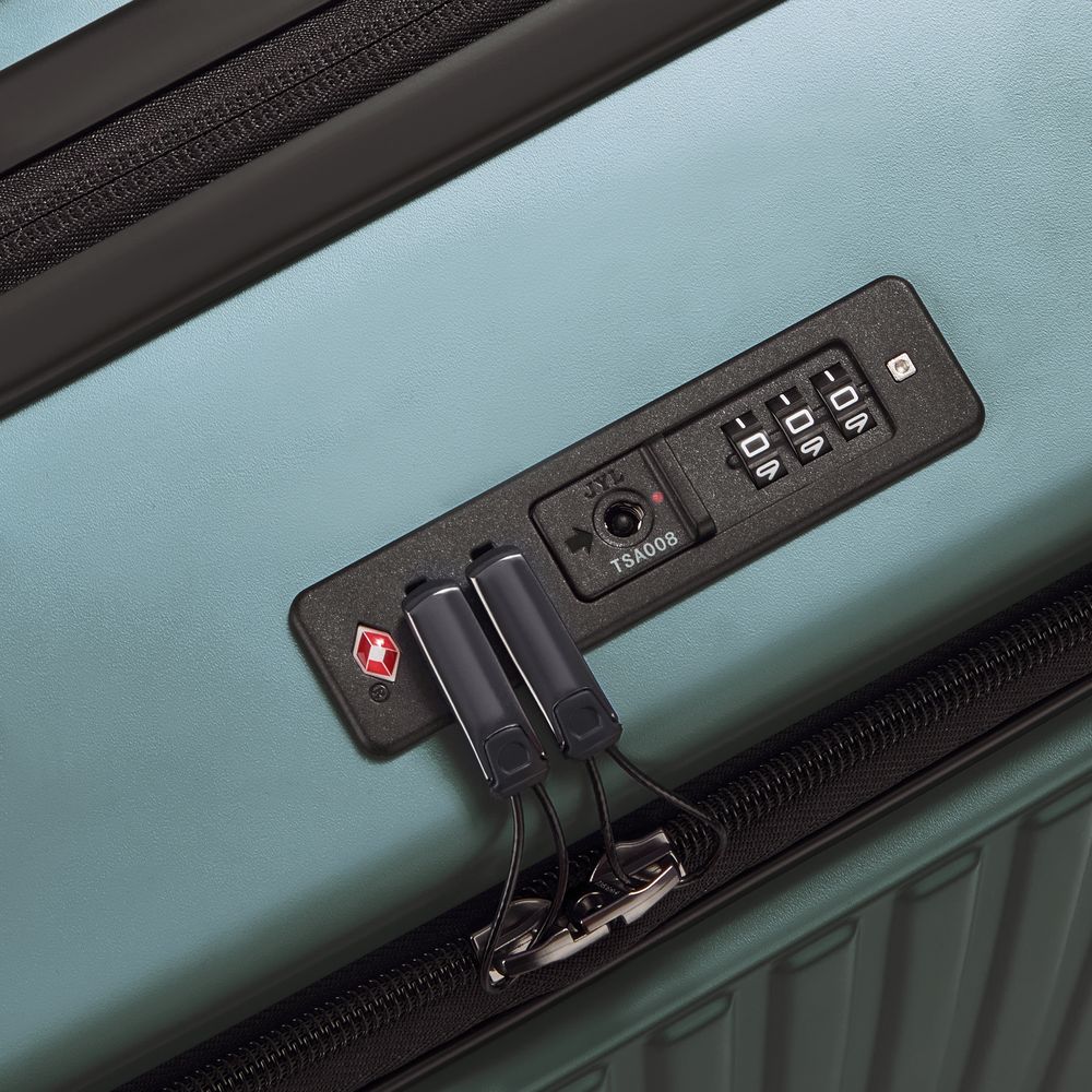 DELSEY SECURITIME. EXPANDABLE SUITCASE 4 DOUBLE WHEELS 65CM