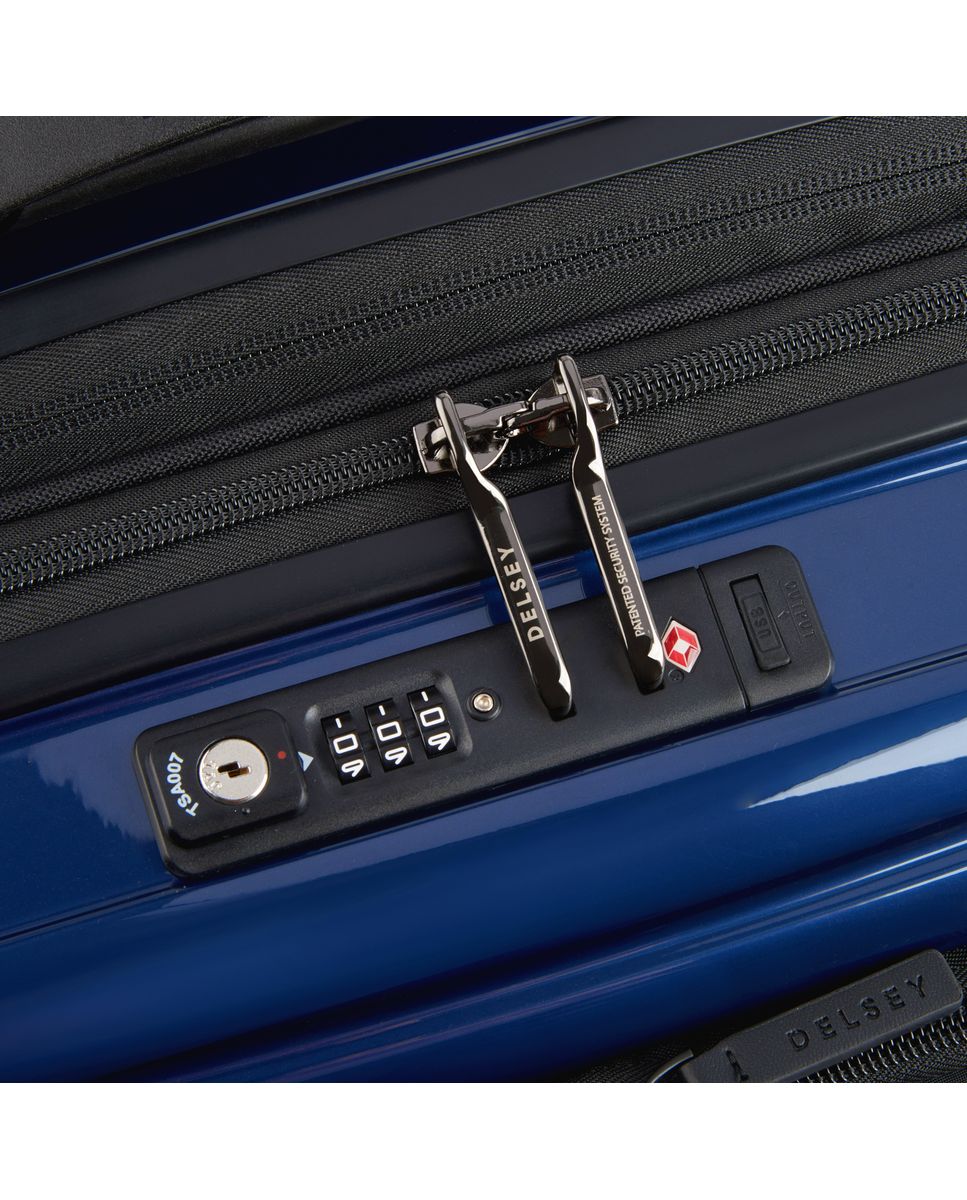 DELSEY SHADOW 5.0. TROLLEY CABINE EXTENSIBLE BUSINESS SOUPLE 4 ROUES DOUBLES 55CM