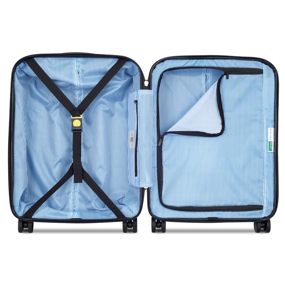 DELSEY UCB HARD SUITCASE TROLLEY SLIM 4 DOUBLE WHEELS 55 CM