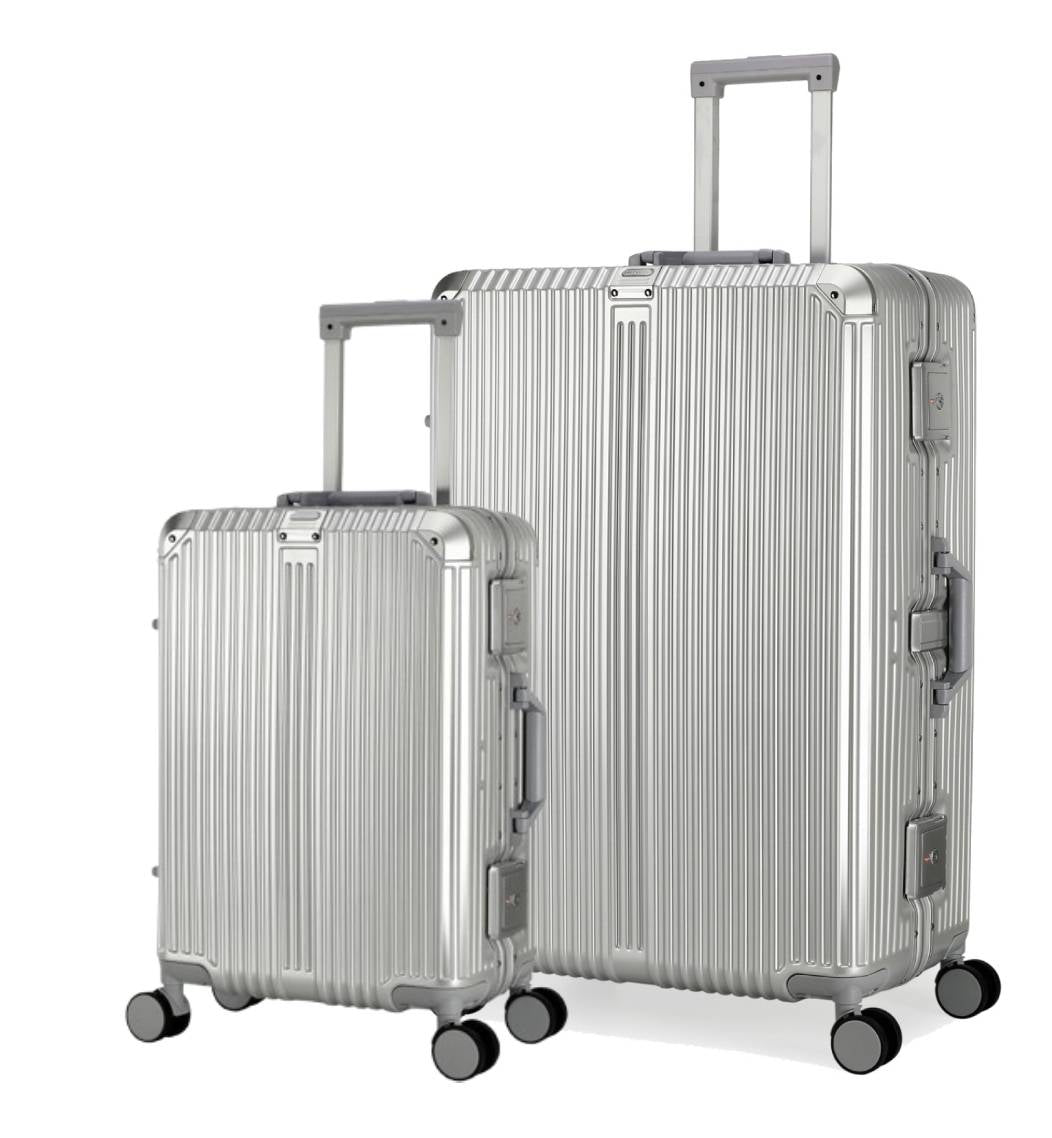 GREENWICH set small suitcase 56cm + large 78cm ALUMINUM suitcase FRAME DOHA