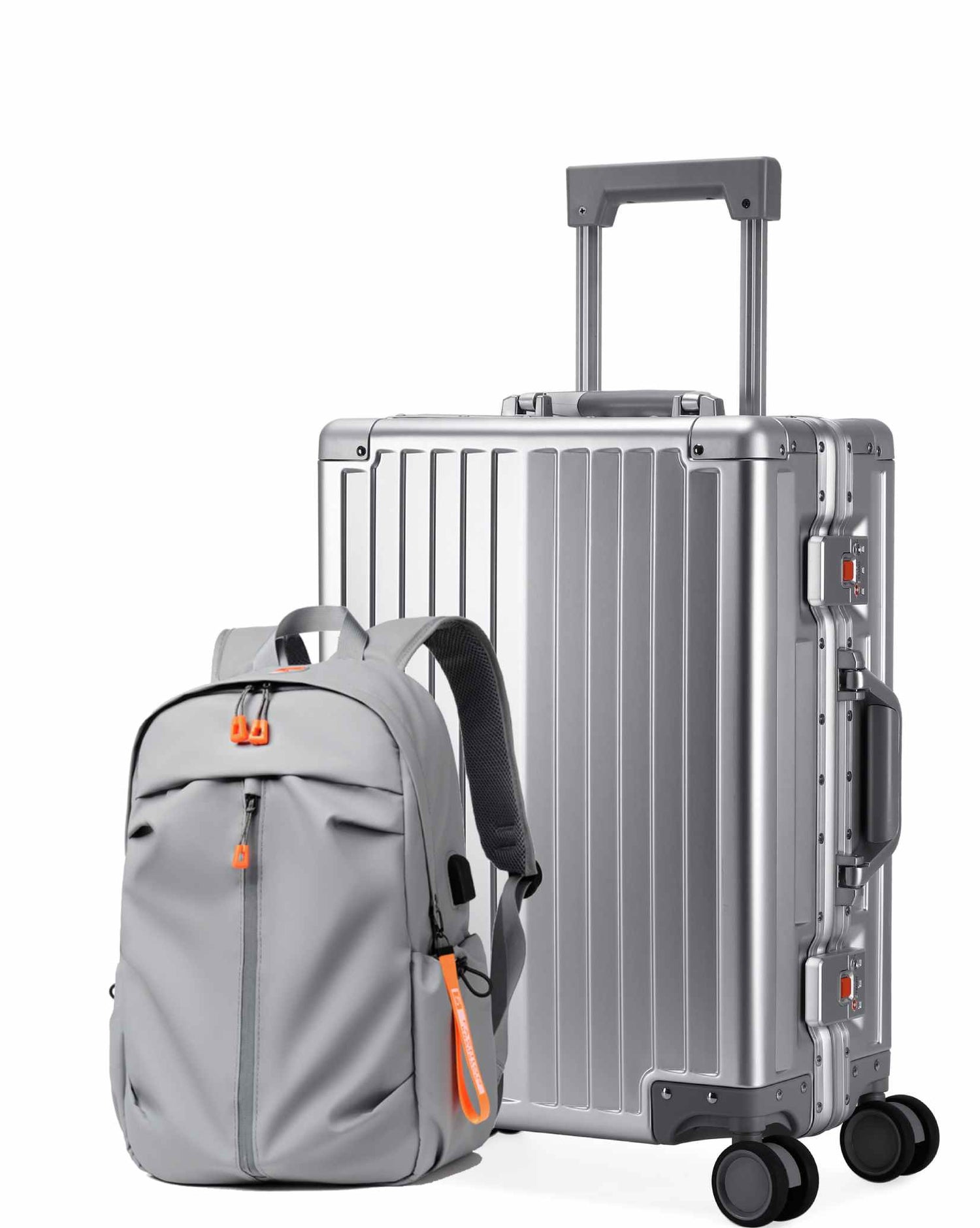 Pack Cabinekoffer 100% aluminium NEW YORK + Newark Newark waterdichte rugzak GREENWICH