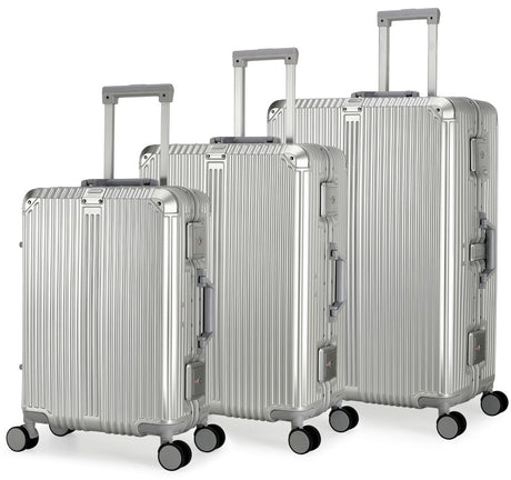 GREENWICH Set of ALUMINUM Suitcases FRAME 58cm/69cm/78cm DUBAI