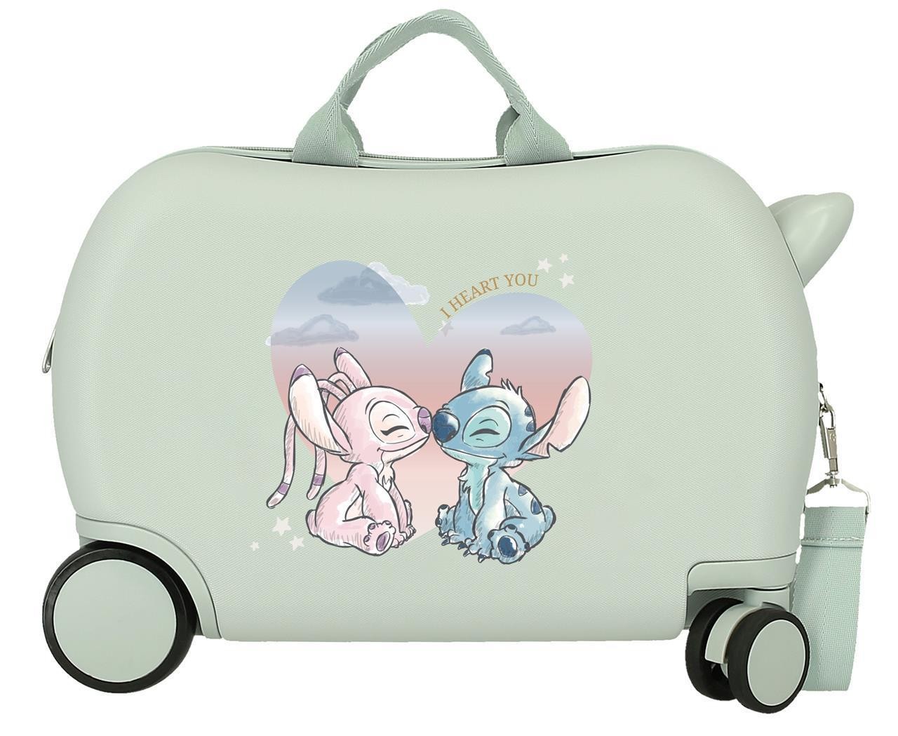 VALISE INF.ABS 4R.(2 MULTI.) 45CM. STITCH I HEART YOU MENTHE
