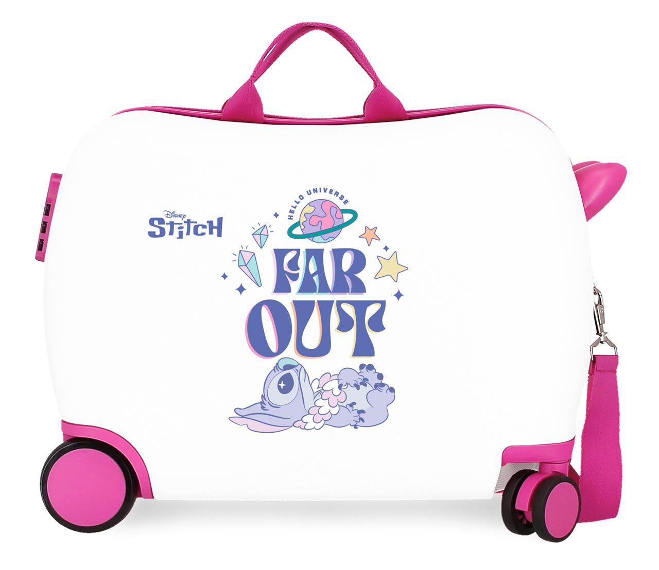 Maleta infantil Stitch FAR OUT 4 ruedas multidireccionales
