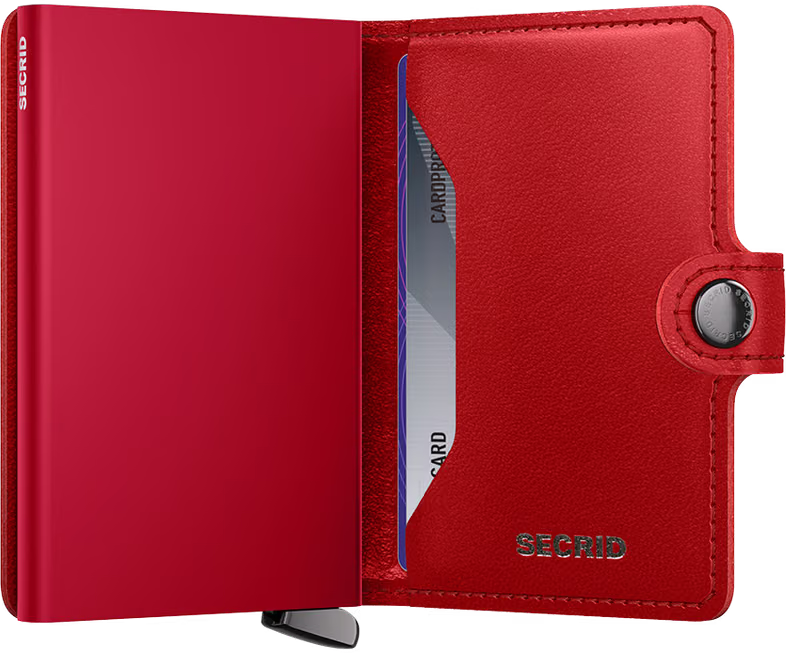 SECRID MINIWALLET+ EMBOSS DIAMOND RED