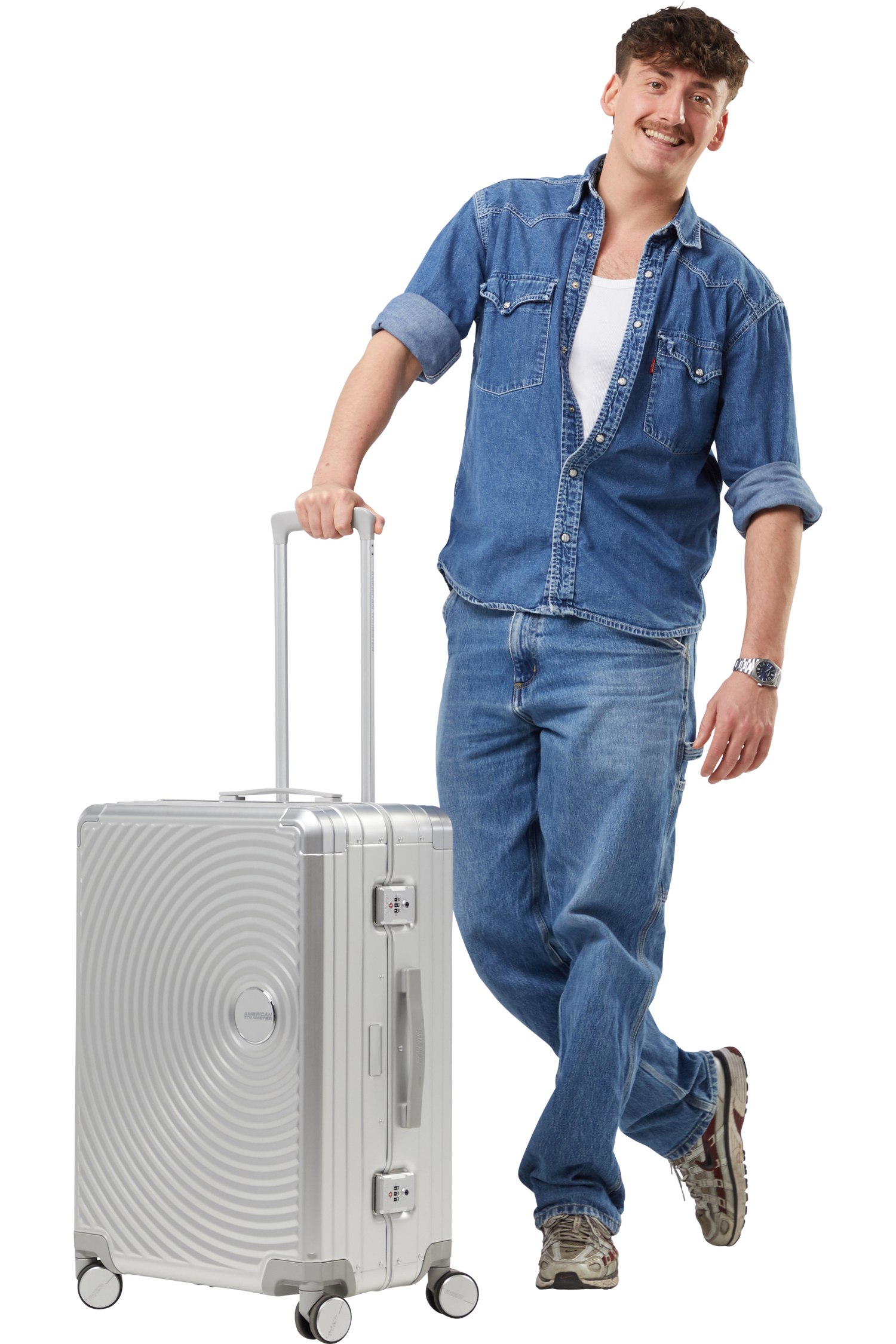 AMERICAN TOURISTER Valise moyenne 68cm SOUNDBOX Alu