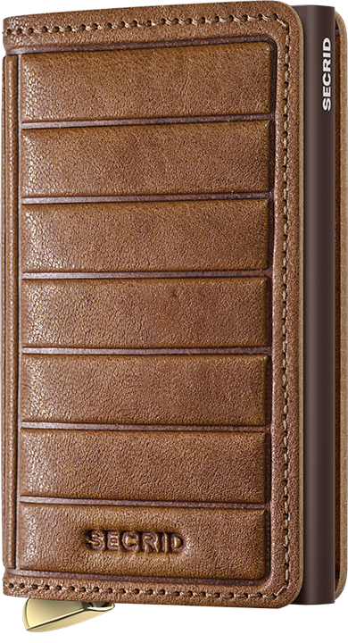 Secrid Slimwallet+ Emboss Lines Cognac