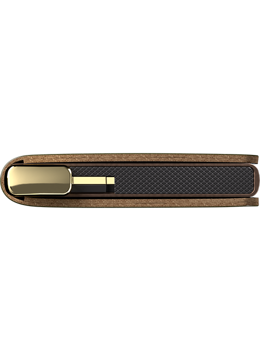 Secrid Slimwallet+ Emboss Lines Cognac