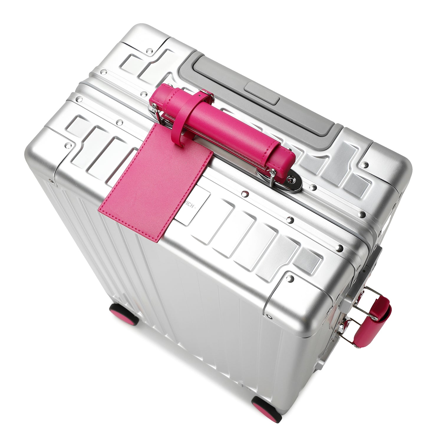 GREENWICH Valise cabine Aluminium avec poignée en cuir végétalien NEW JERSEY