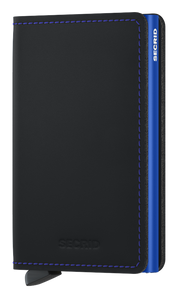 Secrid Slimwallet Matte Black & Blue