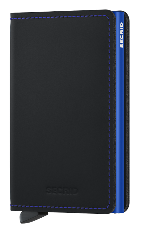 Secrid Slimwallet Matte Black & Blue