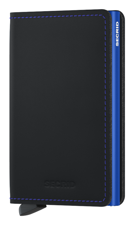 Secrid Slimwallet Matte Black & Blue