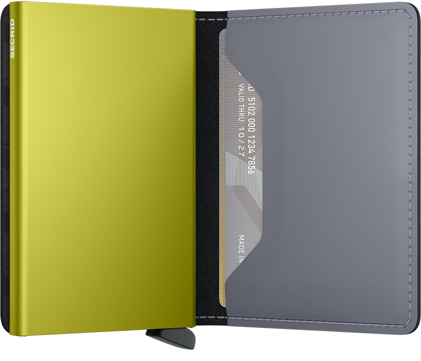 Secrid Slimwallet Matte Gray & Lime