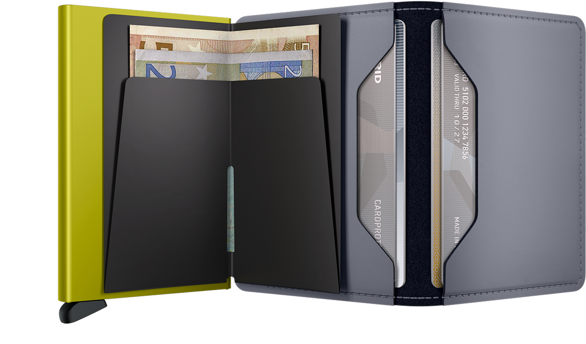 Secrid Slimwallet Matte Gray & Lime