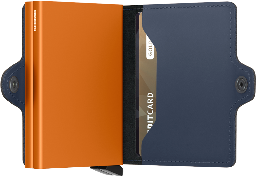 Secrid Twinwallet Matte Night Blue & Orange